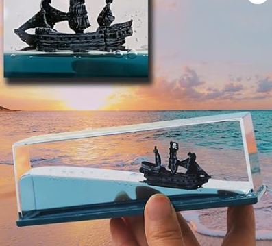 Car Interior Dashboard Decoration Floating Water Cruiser Ship