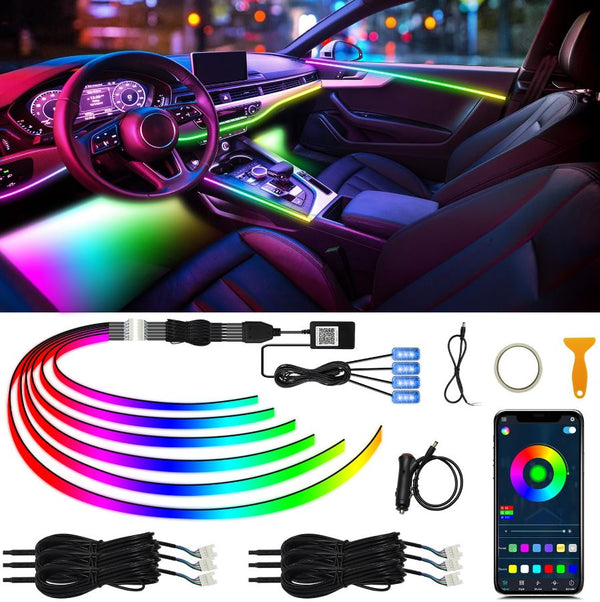 Car Interior Ambient Light - DASHBOARD + DOOR + SEATS 10 PIECE