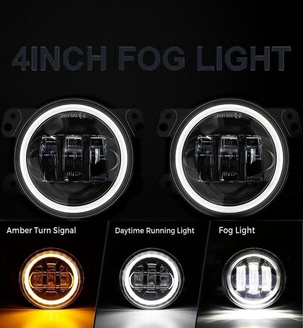 LED Fog Lights Dual Color - YELLOW AND WHITE for Toyota Corolla/Yaris/Revo/Fortuner/Cross