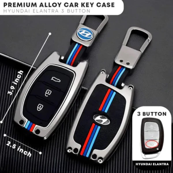 Hyundai Elantra Zinc Alloy Metal Key case with keychain 