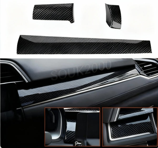 Honda Civic 16-21 Dashboard Carbon Fiber Trims 3 PC