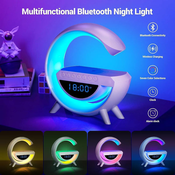BT-3401 LED Display Wireless Phone Charger Bluetooth Speaker With Color Selections, Alarm Clock, FM Radio