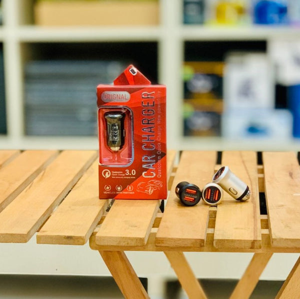 Metal Body Mini Dual Port Fast Charging Smart Car Charger