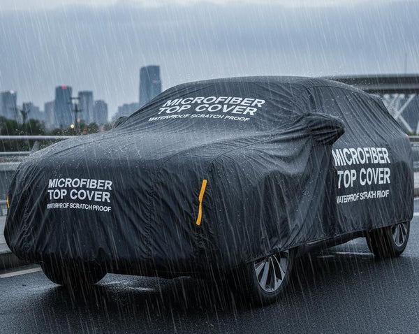 Microfiber Material Car Top Cover, Water and Scratch Proof