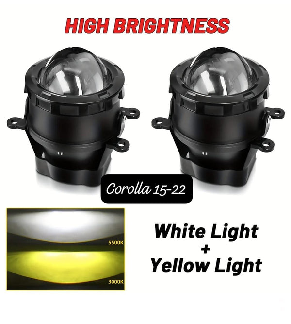 Toyota Corolla 2009-2025 Fog Light Projectors - Dual Colors High Brightness - MLI