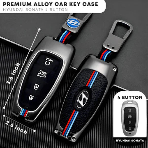 Hyundai Sonata Zinc Alloy Metal Key case with keychain 