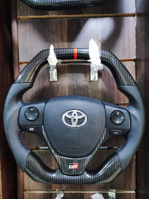 Corolla 17-22 carbon fiber Steering wheel GR logo