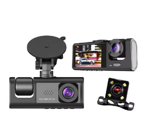 3 Channel Car DVR Camera Wifi Y16, 1080P Dash Camera 3 Way with, Loop Recording, Parking Monitor