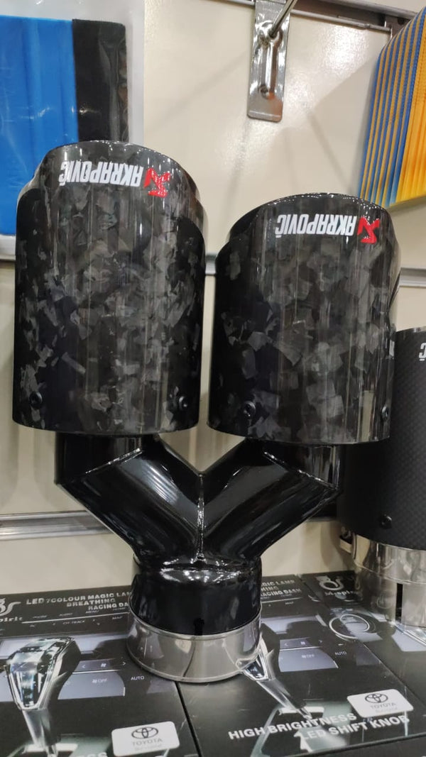 AKRAPOVIČ Carbon Fiber Exhaust Pipe Tip Pair For Honda CIVIC 2016-2021