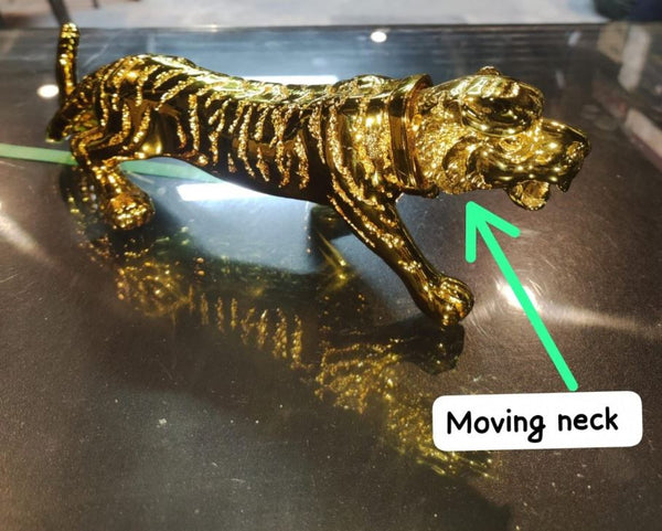 Car Dashboard Ornament - Golden Tiger with Shakable Neck
